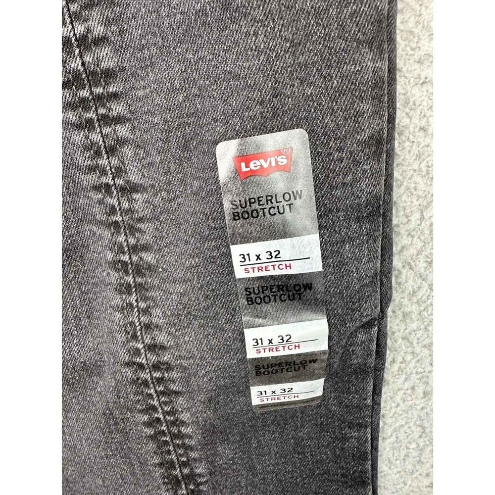 Levi's Superlow Bootcut Seamed Jeans Black 31X32 NWT
